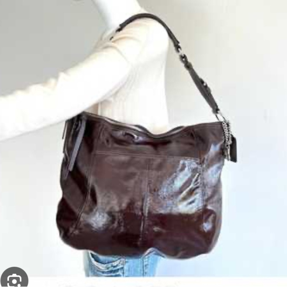 Coach Soho Dark Plum Vintage Leather Bag - Picture 7 of 15